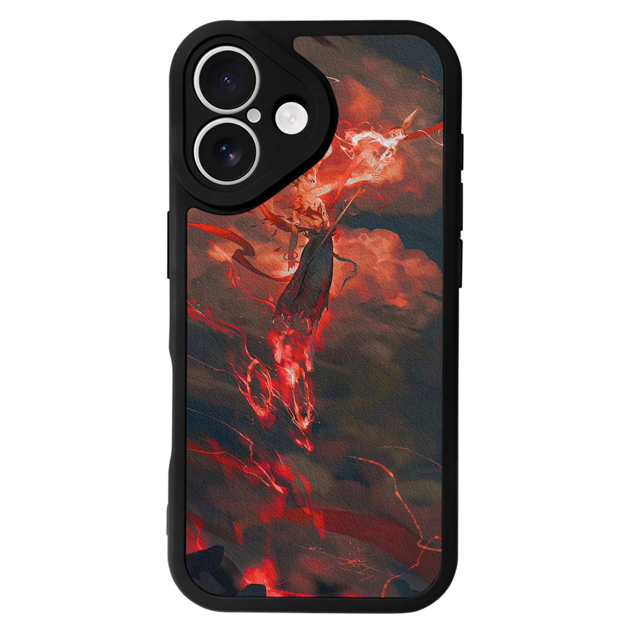 （画像用） Ne Zha 2 ナタ 魔童の大暴れ 【iPhone 16シリーズ対応】シリコンスマホケース（レザー調） 材質：シリコン